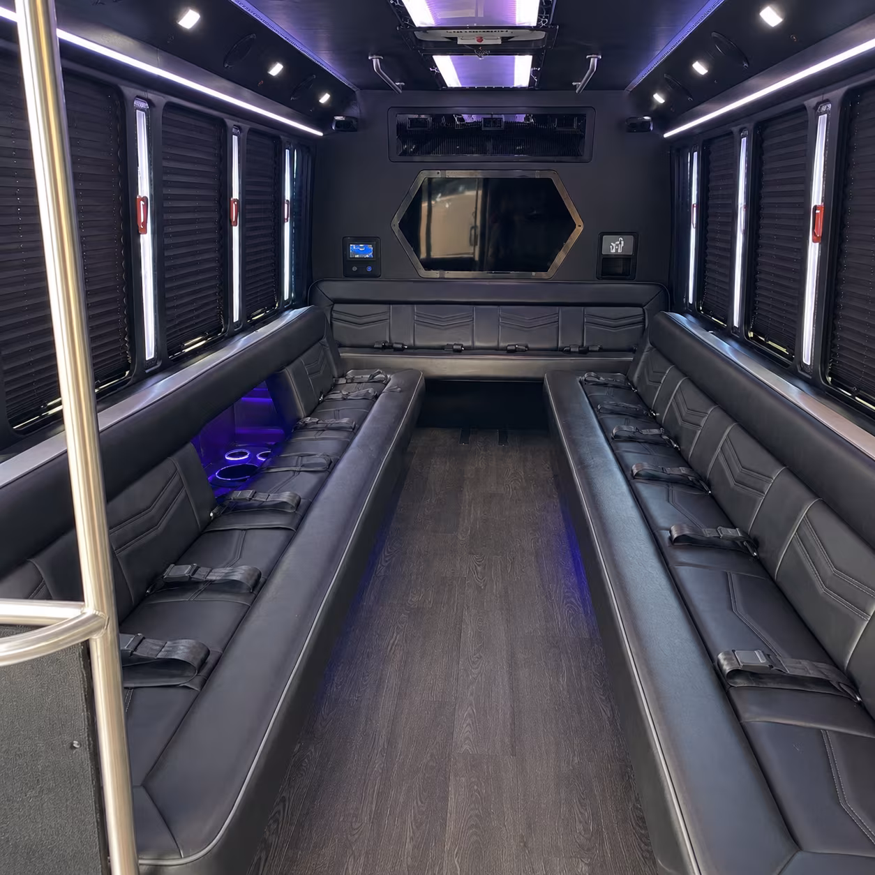 grand rapids 18 passenger party bus interior