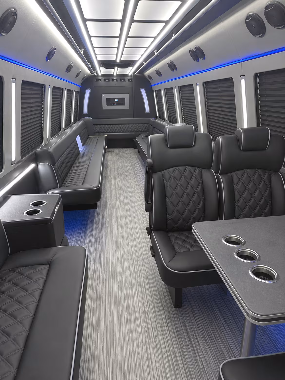 grand rapids 25 passenger party bus inside