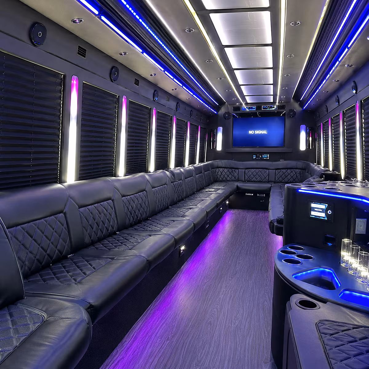 grand rapids 30 passenger party bus inside