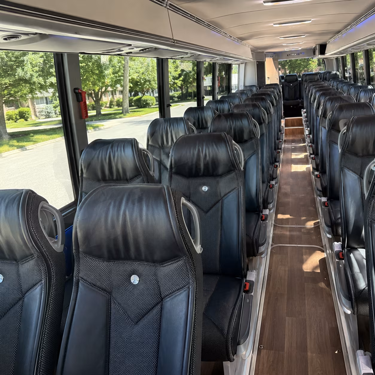 grand rapids 40 passenger charter bus inside