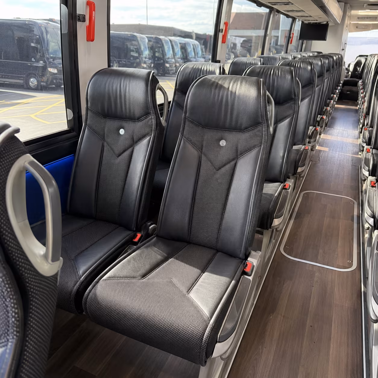 grand rapids 40 passenger charter bus interior