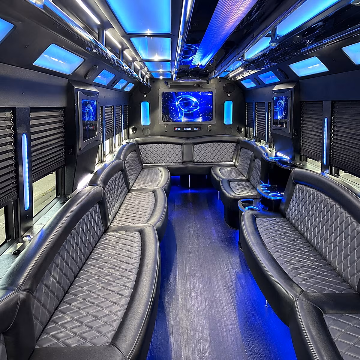 grand rapids 50 passenger party bus interior